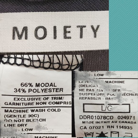 Moiety Dark Purple Modal Blend Round Neck High Low Dress - Picture 3 of 3